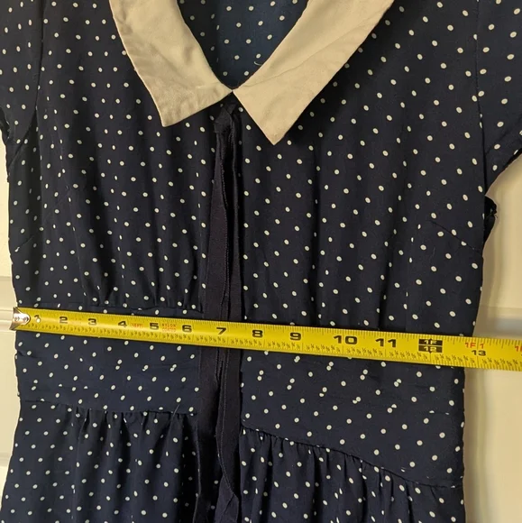 Forever 21 Navy and White Polka Dot Dress - Picture 2 of 4